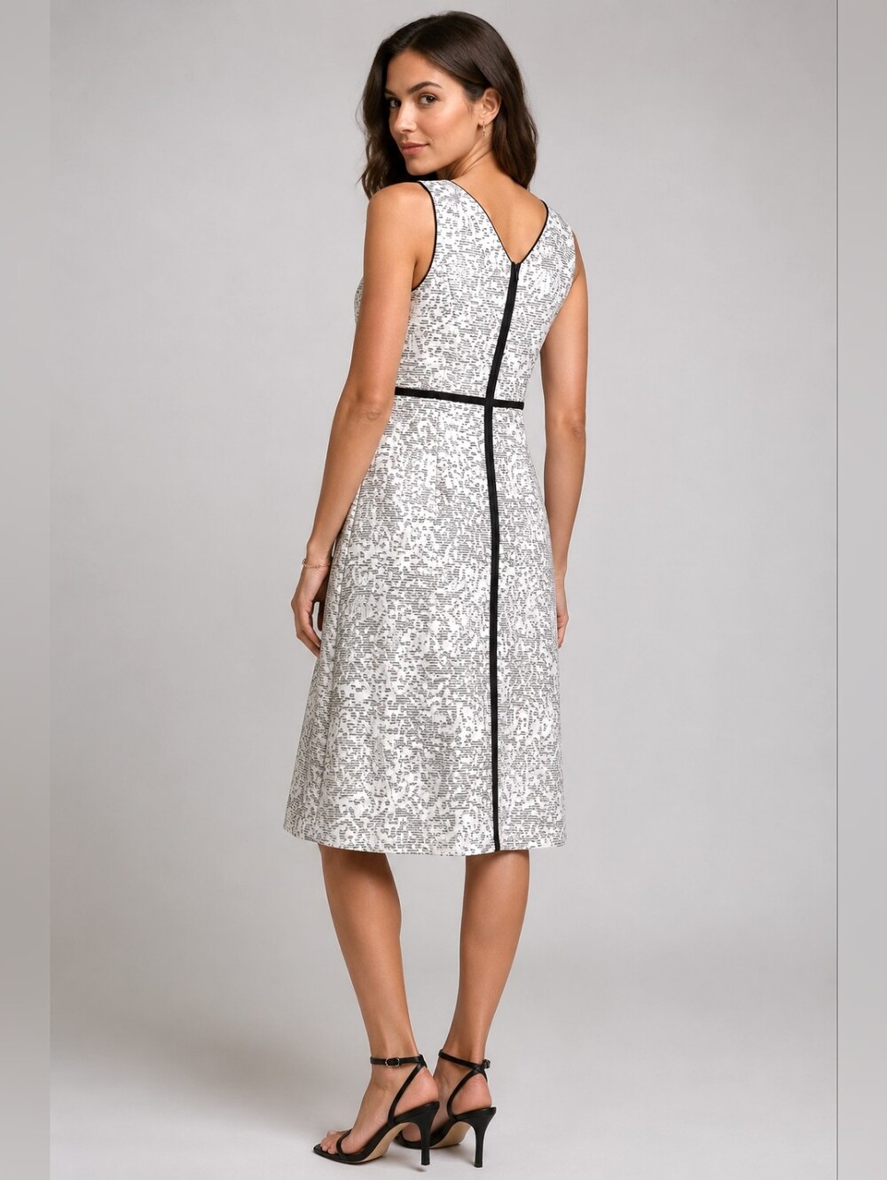 Ann Taylor Dress Silver Gray Metallic NWT